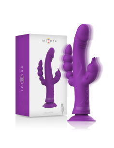INTENSE - VIBRATEUR EN SILICONE CASANOVA RABBIT TRIPLE MOTEUR VIOLET