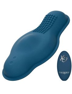 CALEXOTICS - RIDER MASSAGER DOUBLE MOTEUR TÉLÉCOMMANDE BLEU