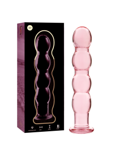 NEBULA SERIES BY IBIZA - MODÈLE 10 GODE EN VERRE BOROSILICATE ROSE 16.5 CM -O- 3.5 CM