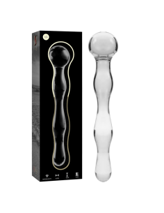 NEBULA SERIES BY IBIZA - MODÈLE 13 GODE EN VERRE BOROSILICATE CLAIR 18 CM -O- 3.5 CM