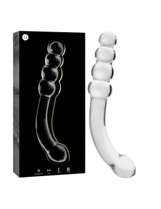 NEBULA SERIES BY IBIZA - MODÈLE 14 GODE EN VERRE BOROSILICATE CLAIR 18.5 CM -O- 3 CM