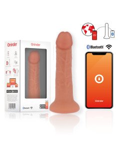 ONINDER - GRAND GODE VIBRATEUR BOGOTÁ 9 VITESSES NATUREL 22 CM -O- 4,5 CM - APPLICATION GRATUITE