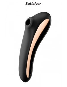SATISFYER - VIBRATEUR DUAL KISS AIR PULSE NOIR